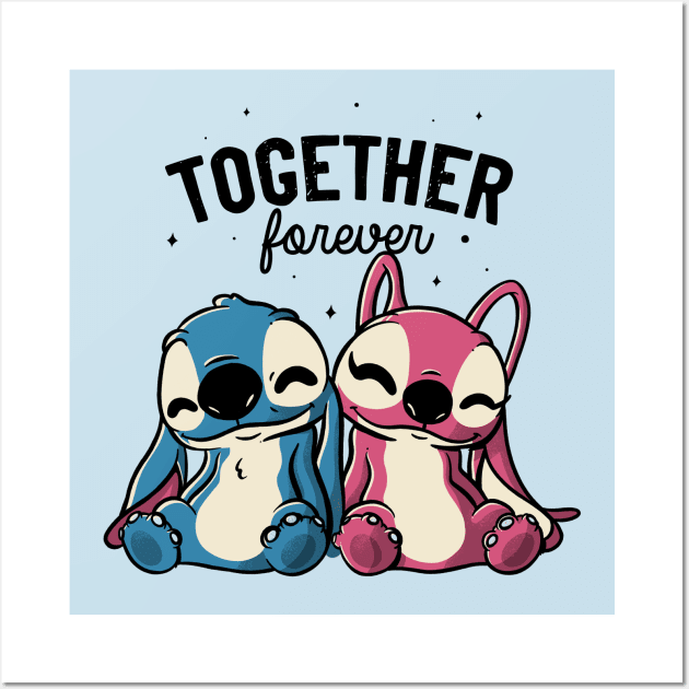 Together Forever Cute Lover Gift Wall Art by eduely